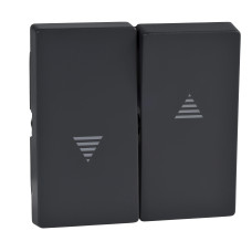 Клавиша двойная для выключателя жалюзи, антрацит, Merten System M Schneider Electric MTN435514