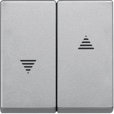 Клавиша двойная для выключателя жалюзи, алюминий, Merten System M Schneider Electric MTN435560