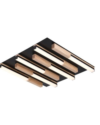 Стельовий світильник Чорний-Дерево BLACK-WOOD ELIOT LAMPA MX4980-6S-3BMT