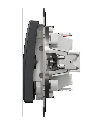 Одноклавишный кнопочный переключатель, Sedna Design & Element, Черный, SDD114116, Schneider Electric