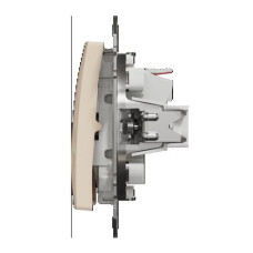 Одноклавишный кнопочный выключатель, Sedna Design & Element, бежевый, SDD112111, Schneider Electric