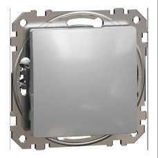 Одноклавишный переключатель кнопочный, Sedna Design & Element, Алюминий, SDD113116, Schneider Electric