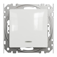 Одноклавишный переключатель с подсветкой Белый Sedna Design Schneider Electric SDD111106L