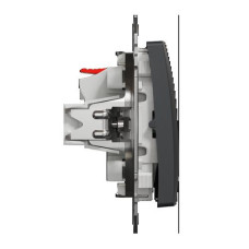 Одноклавишный выключатель с LED подсветкой Черный Sedna Design Schneider Electric SDD114101L