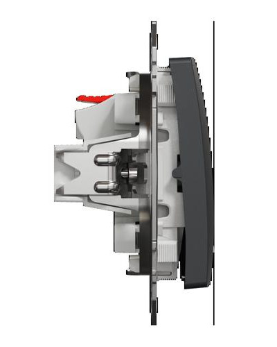 Одноклавишный выключатель с LED подсветкой Черный Sedna Design Schneider Electric SDD114101L