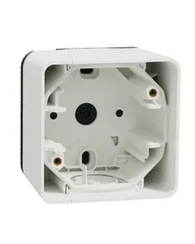 Одинарный бокс для наружного монтажа белый IP55 MUREVA S