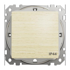 Переключатель однокавишный, Sedna Design & Element с защитой IP44, Береза - имитация дерева, SDD280106, Schneider Electric