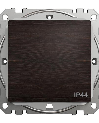 Перемикач однокавішний, Sedna Design & Element з захистом IP44, Венге - імітація дерева, SDD281106, Schneider Electric