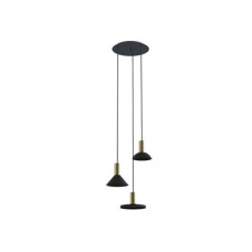 Підвісний світильник Nowodvorski HERMANOS III BLACK/SOLID BRASS PL