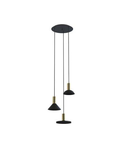 Підвісний світильник Nowodvorski HERMANOS III BLACK/SOLID BRASS PL