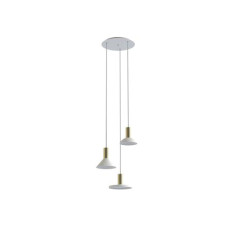 Підвісний світильник Nowodvorski HERMANOS III WHITE/SOLID BRASS PL