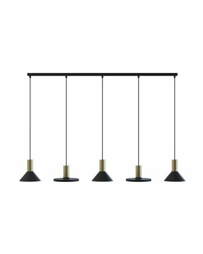 Підвісний світильник Nowodvorski HERMANOS V BLACK/SOLID BRASS PL