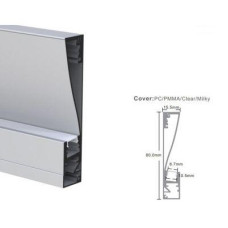 Профиль алюминиевый LP-SL512-1м. (черный)