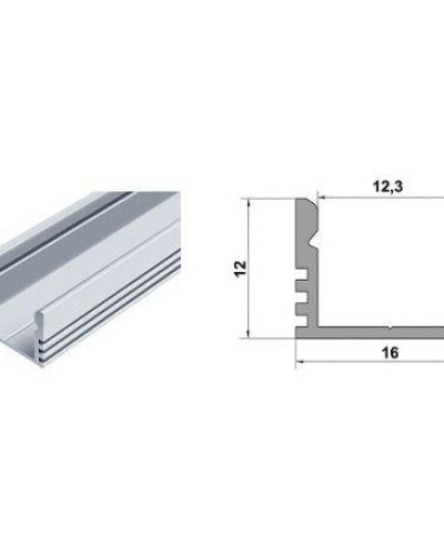 Профиль алюминиевый ЛП12-1м.