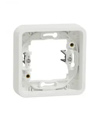 Рамка 1-постовая с зажимами белая IP55 MUREVA S