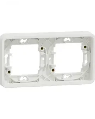 Рамка 2-постовая горизонтальная белая IP55 MUREVA S