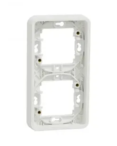 Рамка 2-постовая вертикальная белая IP55 MUREVA S
