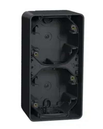 Рамка 2-постовая вертикальная черная IP55 MUREVA S