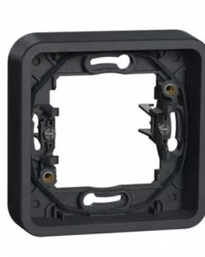 Рамка 1-постовая с зажимами черная IP55 MUREVA S