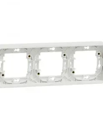 Рамка 3-постовая горизонтальная белая IP55 MUREVA S