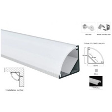 Рассеиватель матовый LP-SL054 профиля -1м.