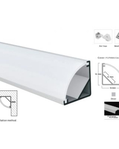 Рассеиватель матовый LP-SL054 профиля -1м.