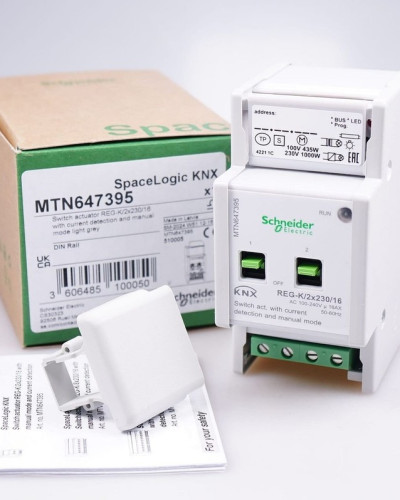 Актор для выключателя REG-K/2X230/16 с ручным управлением, светло серый KNX, Schneider Electric MTN647395