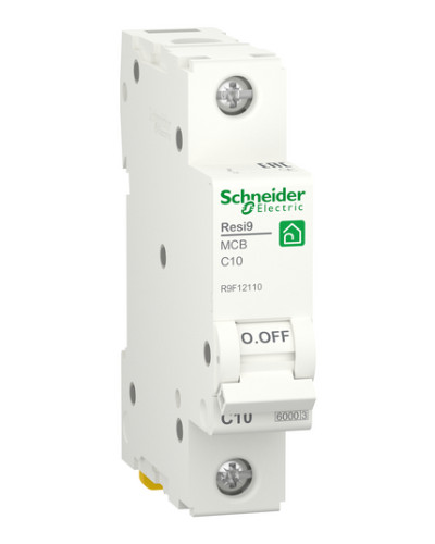 Автоматичний вимикач RESI9 Schneider Electric 10 А, 1P, крива С, 6кА  