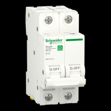 Автоматический выключатель RESI9 Schneider Electric 10А, 2P, кривая В, 6кА
