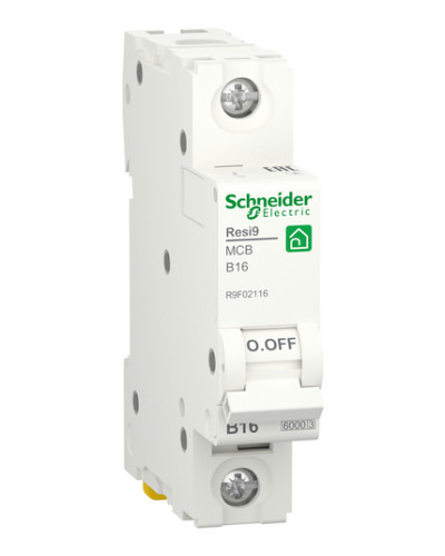 Автоматичний вимикач RESI9 Schneider Electric 16 A, 1P, крива В, 6кА