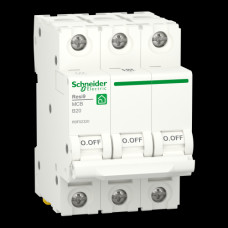 Автоматический выключатель RESI9 Schneider Electric 20 А, 3P, кривая В, 6кА   