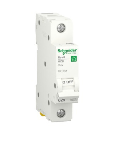 Автоматичний вимикач RESI9 Schneider Electric 25 А, 1P, крива С, 6кА  