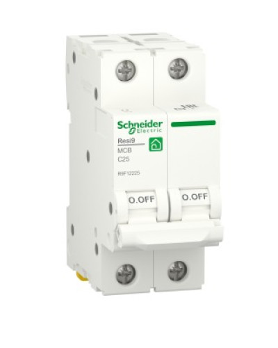 Автоматичний вимикач RESI9 Schneider Electric 25 А, 2P, крива С, 6кА