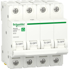 Автоматический выключатель RESI9 Schneider Electric 32 А, 4P, кривая В, 6кА   