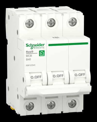 Автоматичний вимикач RESI9 Schneider Electric 40 А, 3P, крива В, 6кА   