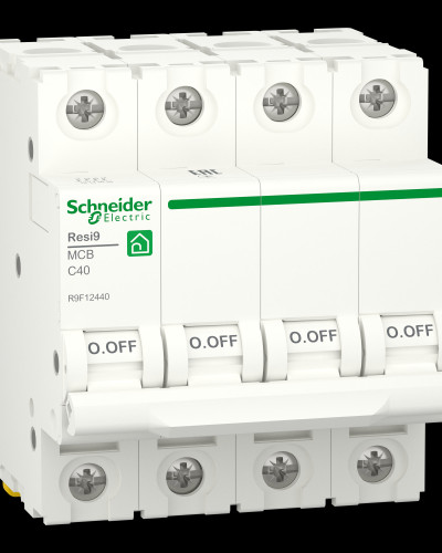 Автоматичний вимикач RESI9 Schneider Electric 40 А, 4P, крива С, 6кА   