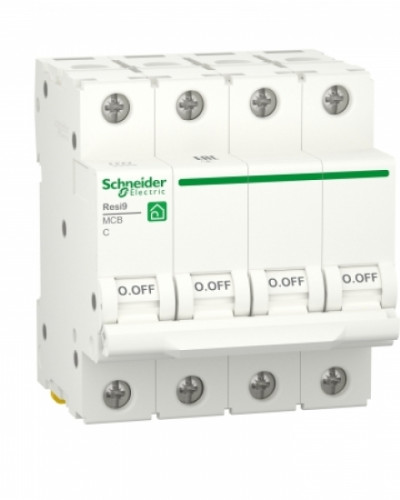 Автоматичний вимикач RESI9 Schneider Electric 63 А, 4P, крива С, 6кА   