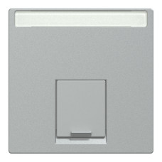 Накладка для механізму RJ11/ RJ45 1 постова, алюміній, Merten System M Schneider Electric MTN465860