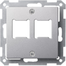 Центральна плата для розеток RJ11/RJ45 2- постова, алюміній, System M Merten Schneider Electric MTN291260