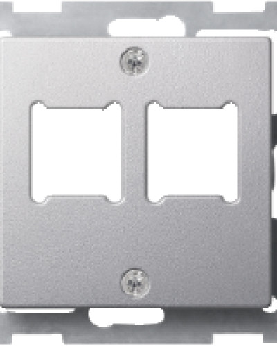 Центральна плата для розеток RJ11/RJ45 2- постова, алюміній, System M Merten Schneider Electric MTN291260