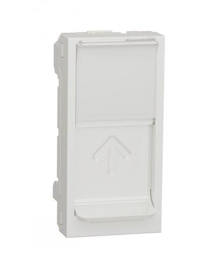 RJ45 накладка 1 модуль білий
