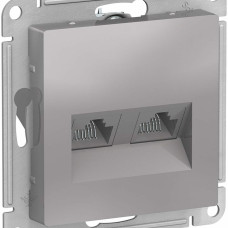 Механизм розетки RJ45 2-постовый Cat6A STP, Merten, Schneider Electric MTN4576-0022 