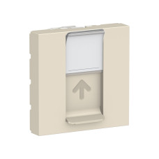 Накладка RJ45 2 модуля Бежевая Unica New