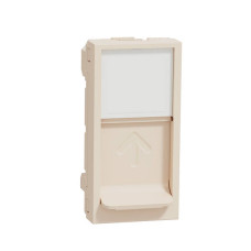 Центральна плата RJ45 Keystone/Systimax 1 модуль Бежева Unica New