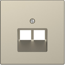 Центральна накладка для подвійної розетки  RJ45, Сахара, Merten System Design Schneider Electric MTN4522-6033