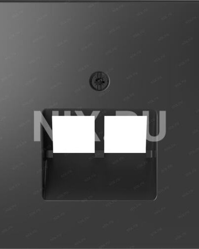Центральна накладка для подвійної розетки  RJ45, Антрацит, Merten System Design Schneider Electric MTN4522-6034