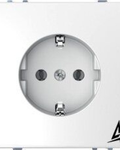Центральна накладка для подвійної розетки  RJ45, білий лотос, Merten System Design Schneider Electric MTN4522-6035