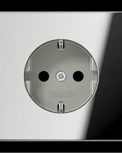 Розетка SCHUKO® с защитой от детей, хром