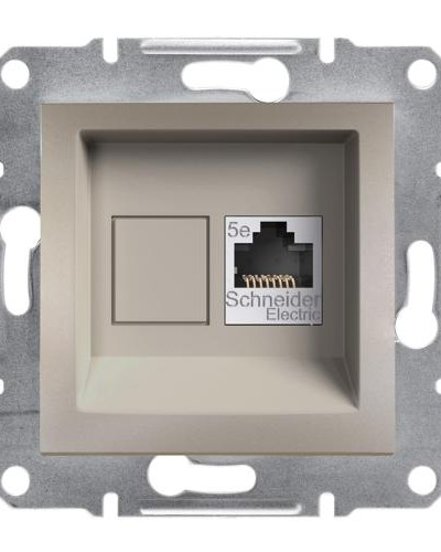 РОЗЕТКА КОМПЬЮТЕРНАЯ RJ45 STP КАТ. 5Е ASFORA БРОНЗА