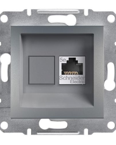РОЗЕТКА КОМПЬЮТЕРНАЯ RJ45 STP КАТ. 5Е ASFORA СТАЛЬ